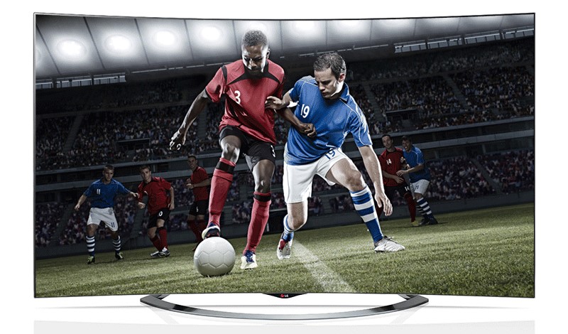 Soccer stadium image from TV